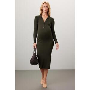 Ripe Sammy Knit Polo Dress Size XL Green